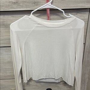 American Eagle Outfitters Cream Long Sleeve Blouse